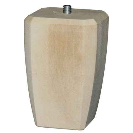 Waddell 4 In. x 2-1/2 In. Square Taper Hardwood Bun Foot 2746